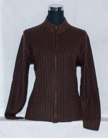 Cable Knit Cardigan with Full Zipper