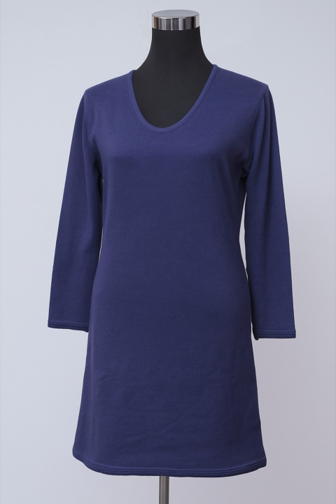 Cashmere V-Neck Long Dress