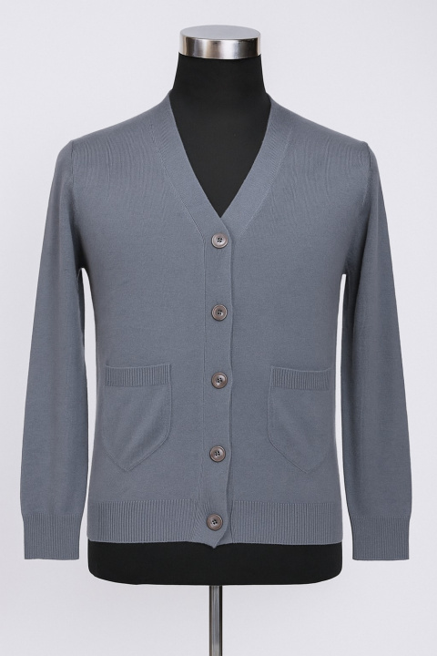 Cashmere V-Neck-Cardigan with Pockets