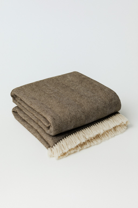 Cashmere Herringbone Blanket -1