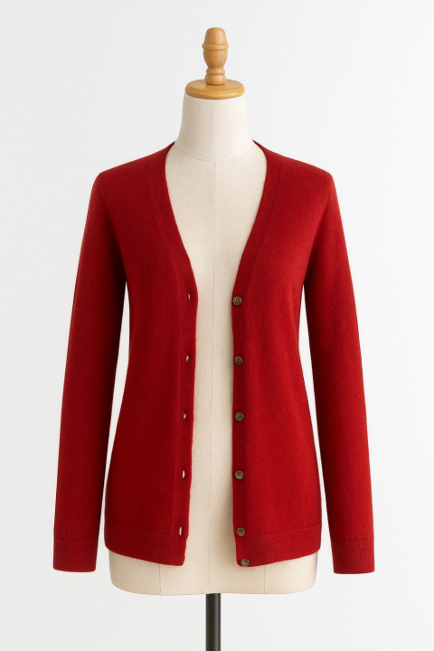 Cashmere Cardigan Long Loose Style -1