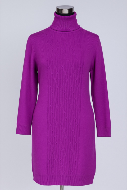 Cashmere Dress with Front Honeycomb